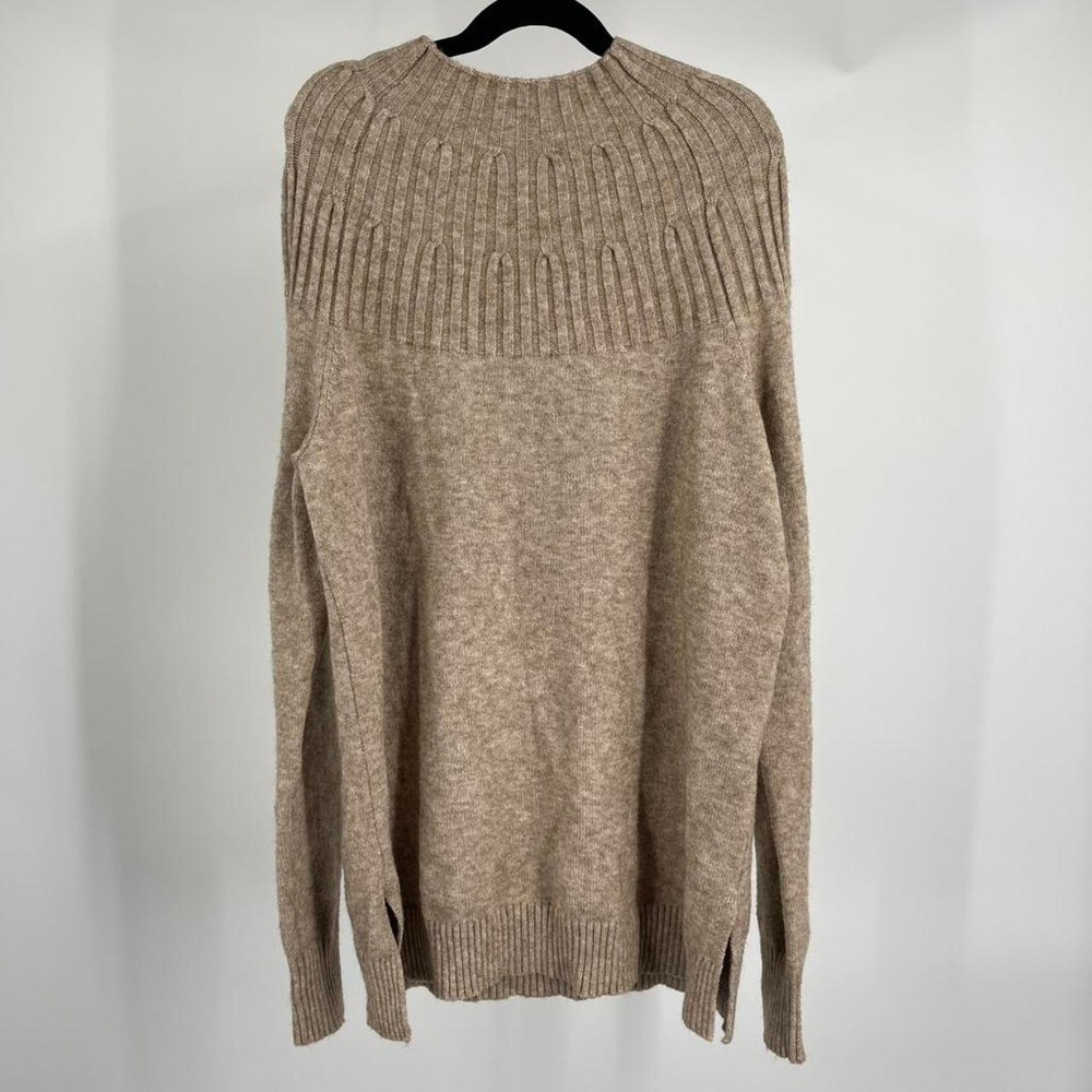 Anthropologie Minimalist Neutral‎ Cozy Sweater XS Oversized Fall Academia Cozy